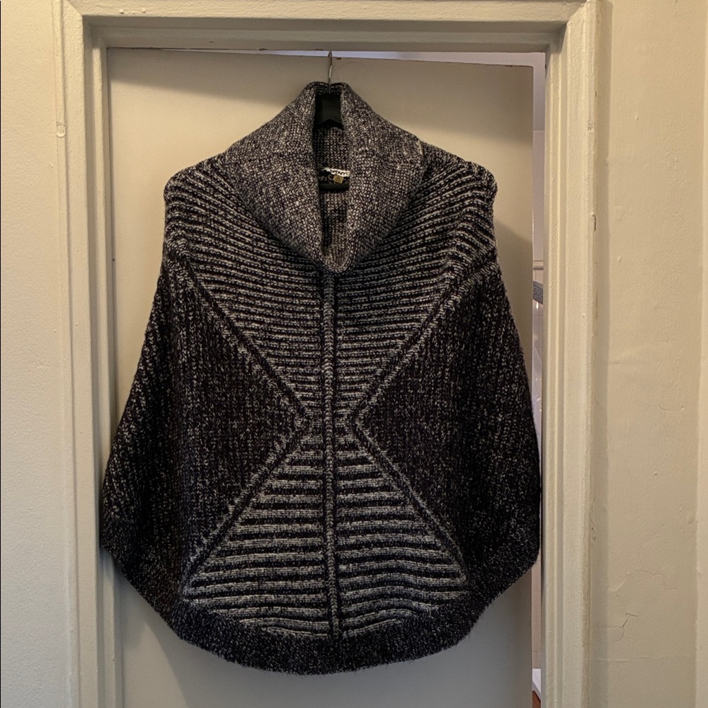 DKNYC Turtleneck Poncho/Cape